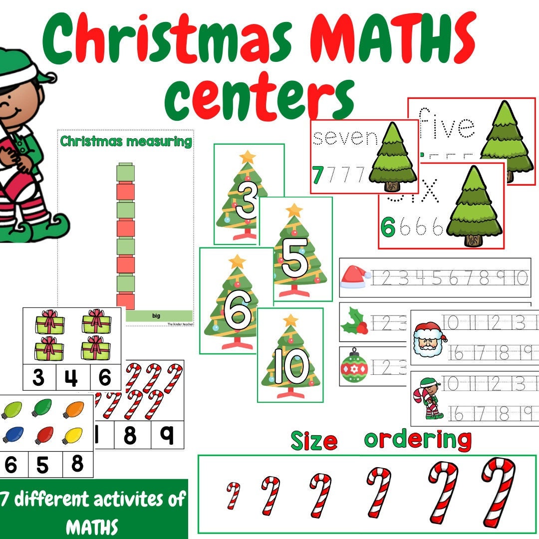 Christmas Maths Centres - Preschool EYFS