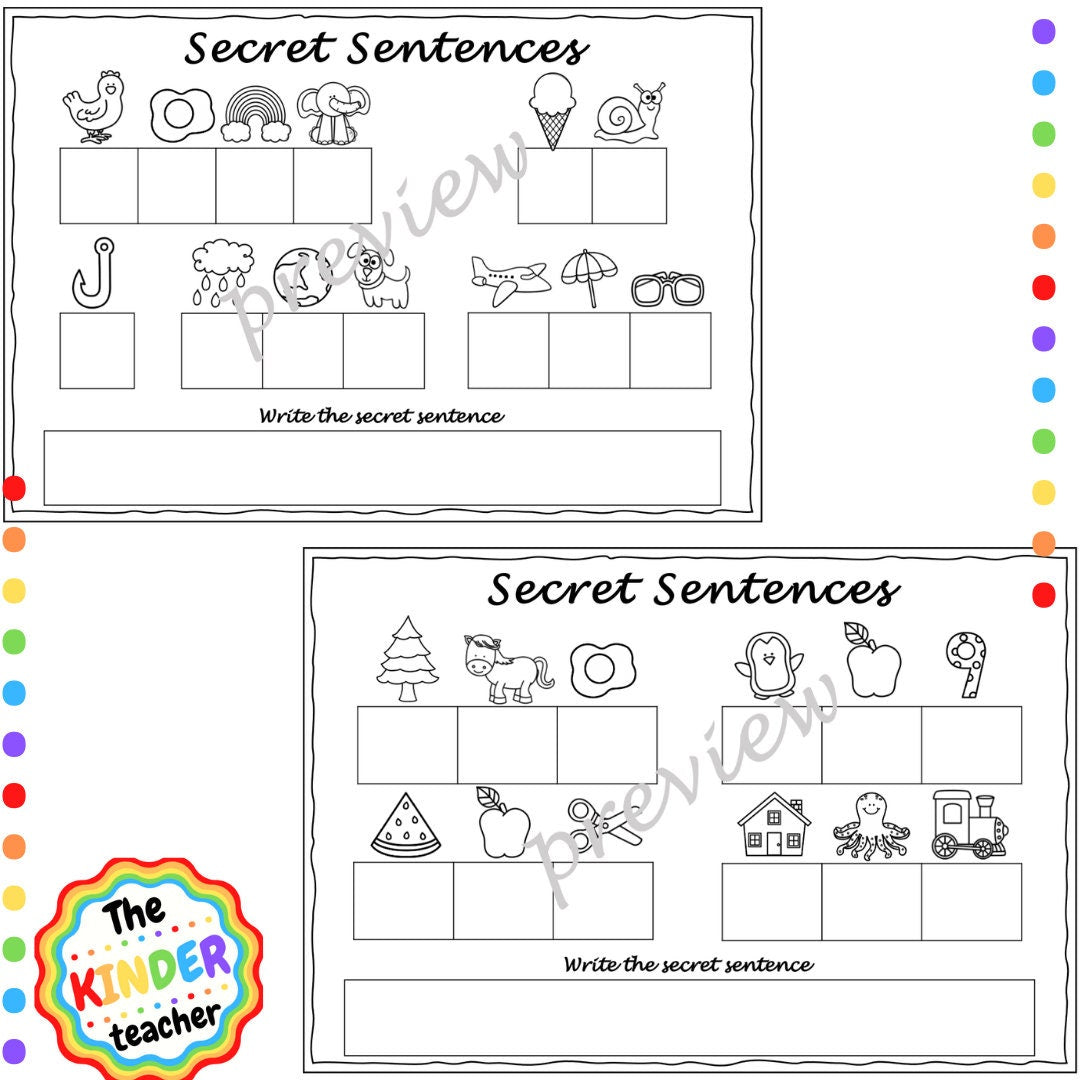 Secret sentences booklet - Beginning sounds