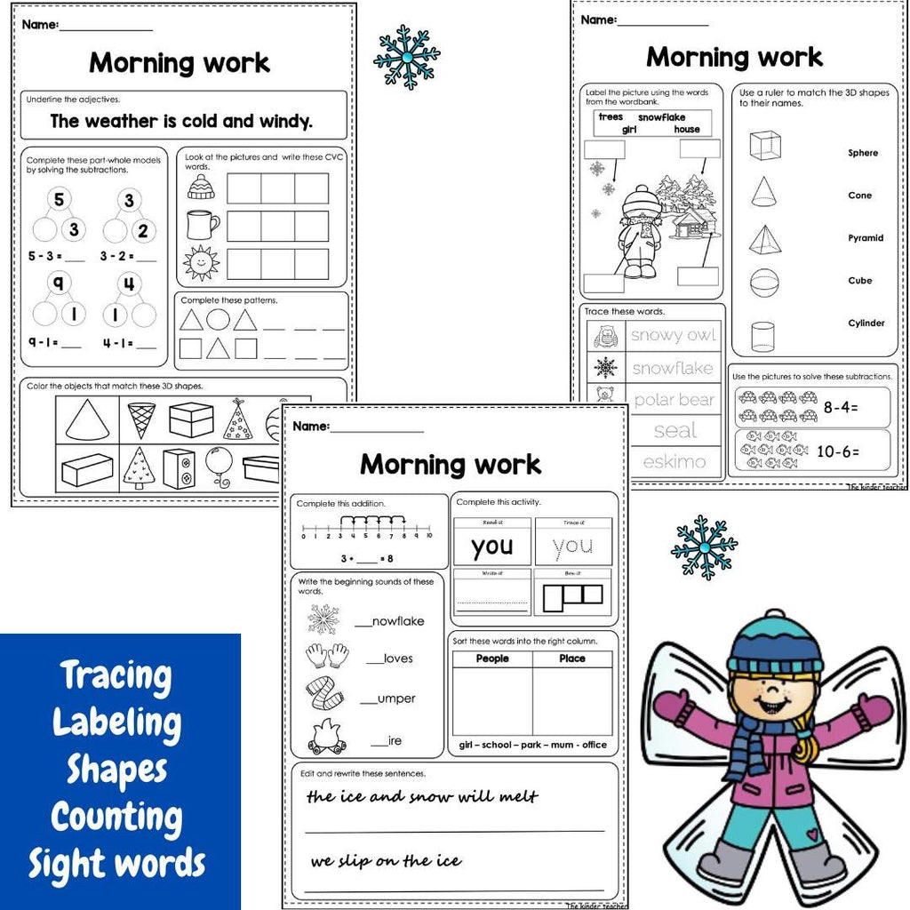 January Morning Work - Reception and Year 1