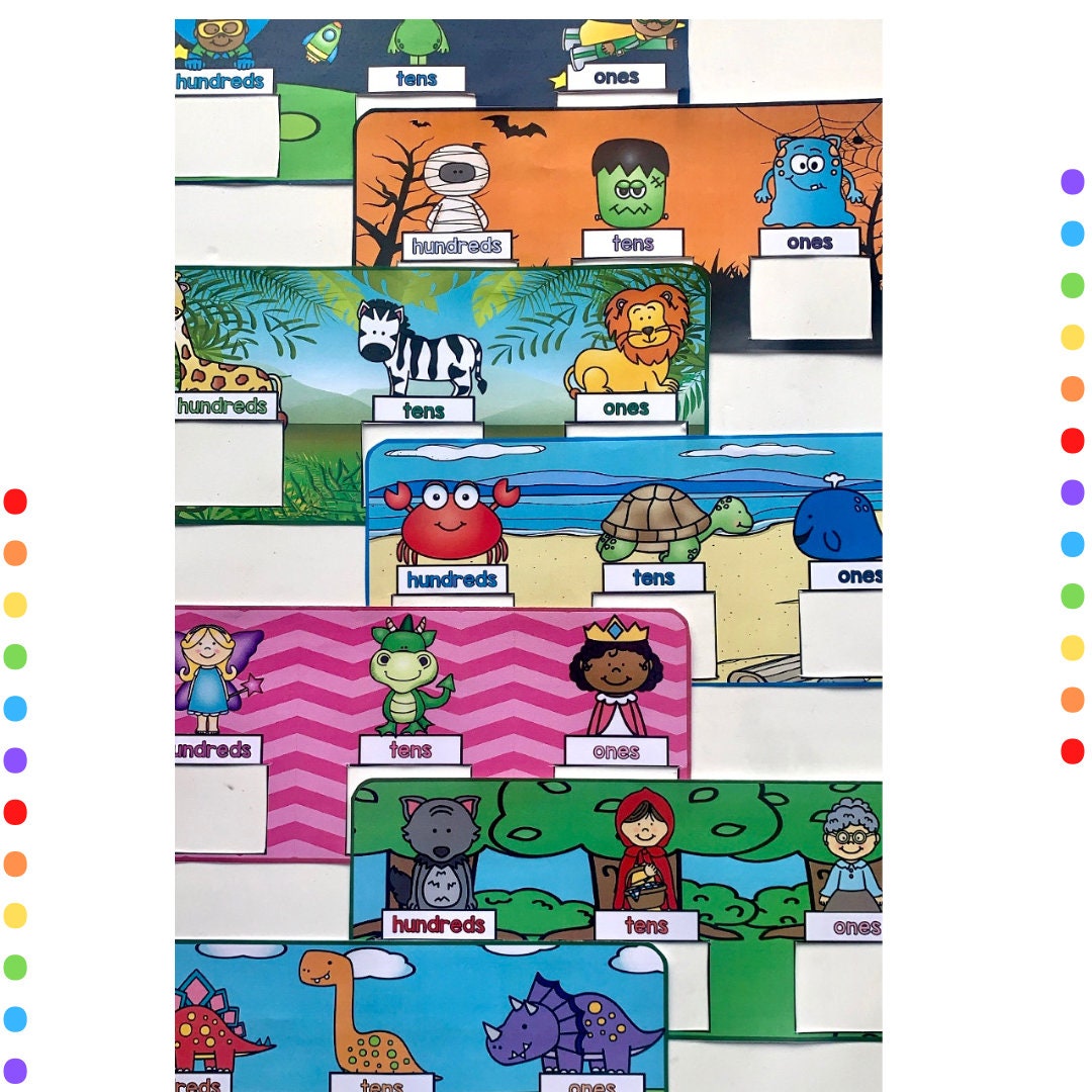 Place value sliders - Hundreds, tens, and ones