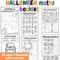 Halloween maths booklet for Preschool, Pre-K, and Kindergarten