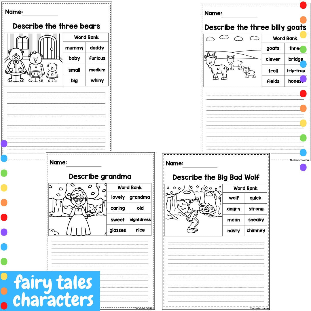 Descriptive writing booklet . Early years writing