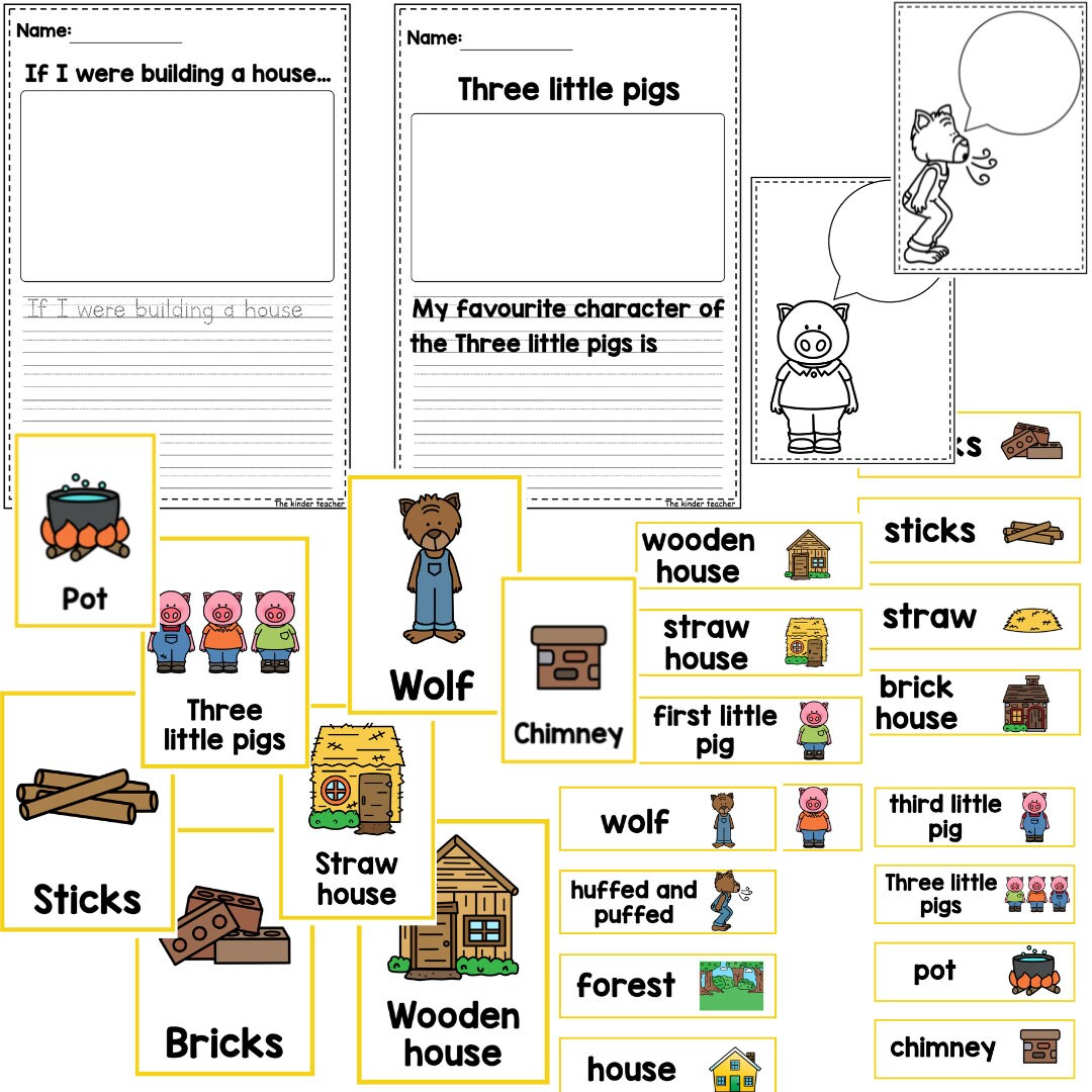 Three Little Pigs - Writing area