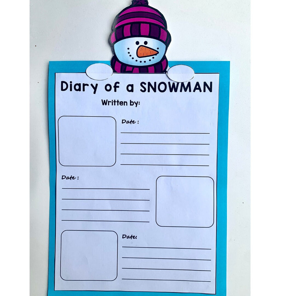 Winter writing craft - Diary of a snowman