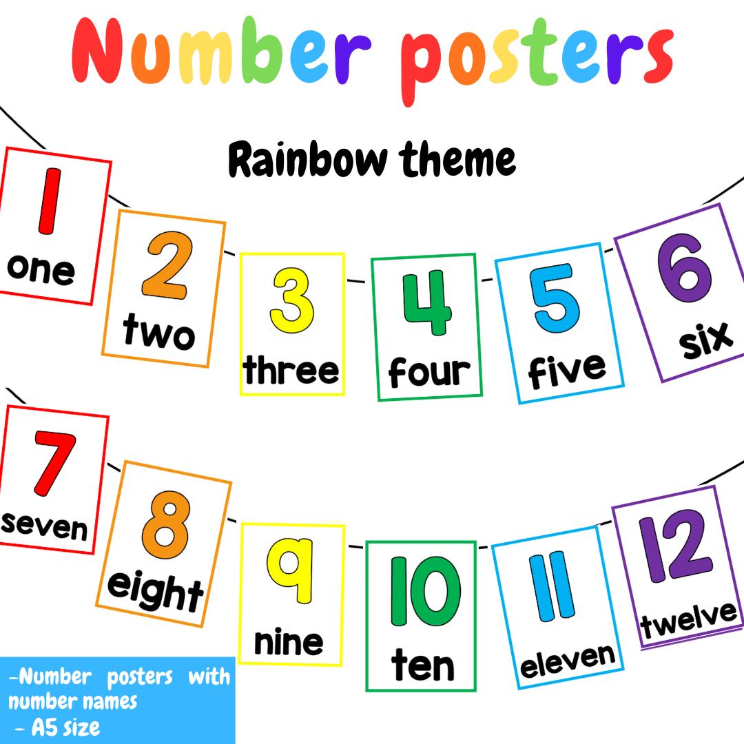 Alphabet Posters & Bunting letters | Rainbow Class Decor