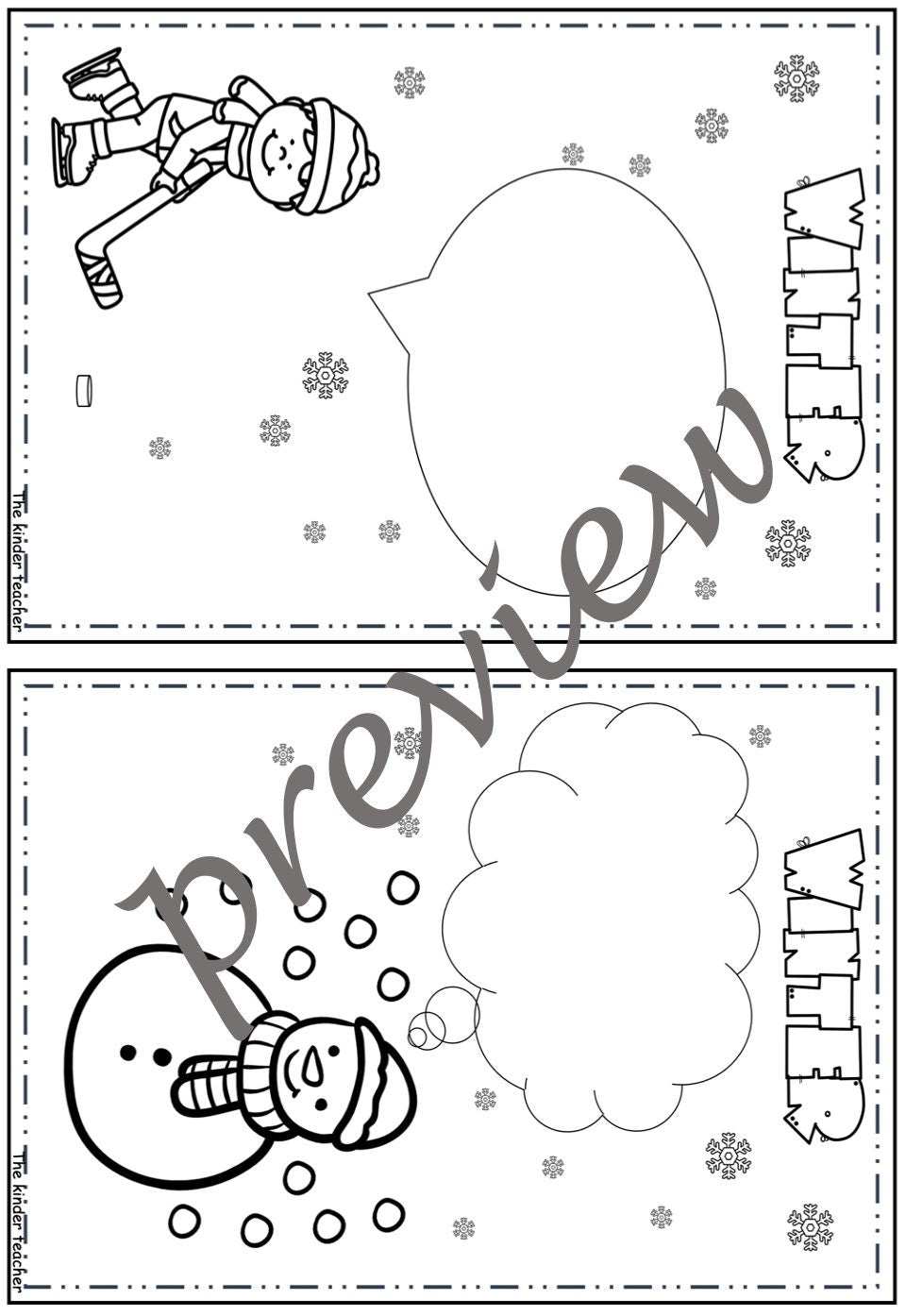 Speech and thought bubbles - Winter