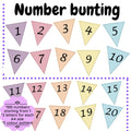 Number Bunting 1-100, Classroom Decor (Digital Download)